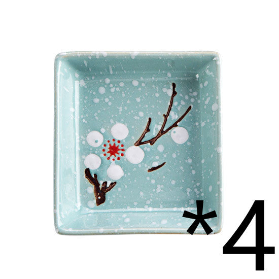 Japanese Ceramic Plum Blossom Sauce Dish