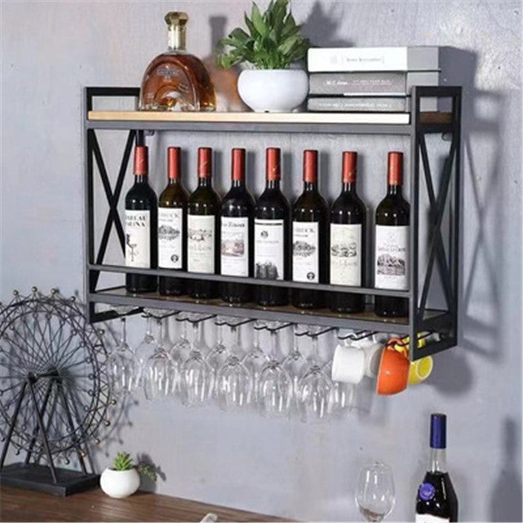 Wrought Iron Wall Wine Rack