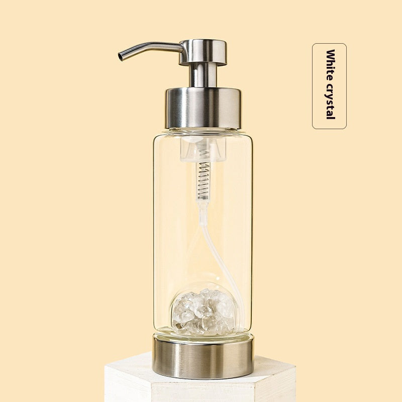Natural Crystal Gravel Glass Pump Bottle