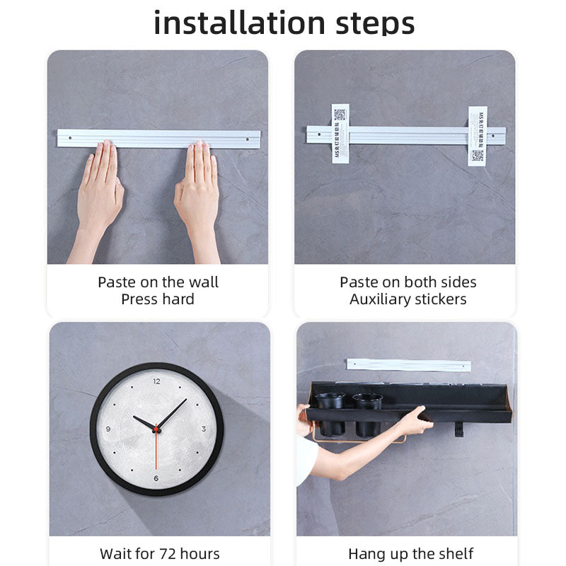 Knife-Utensil Wall Rack w Shelf