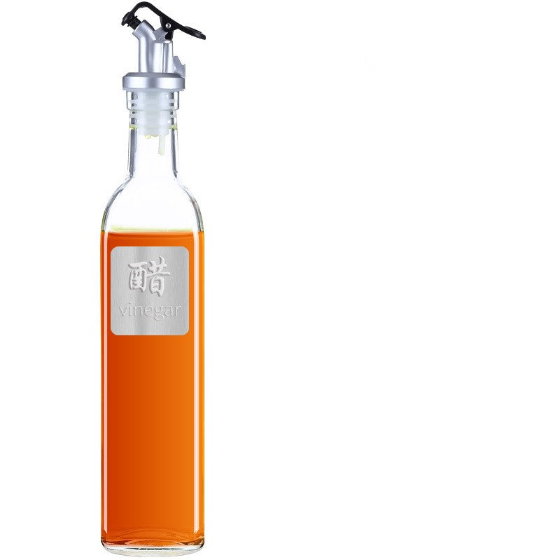 Glass Oil-Vinegar Bottle with Pour Spout