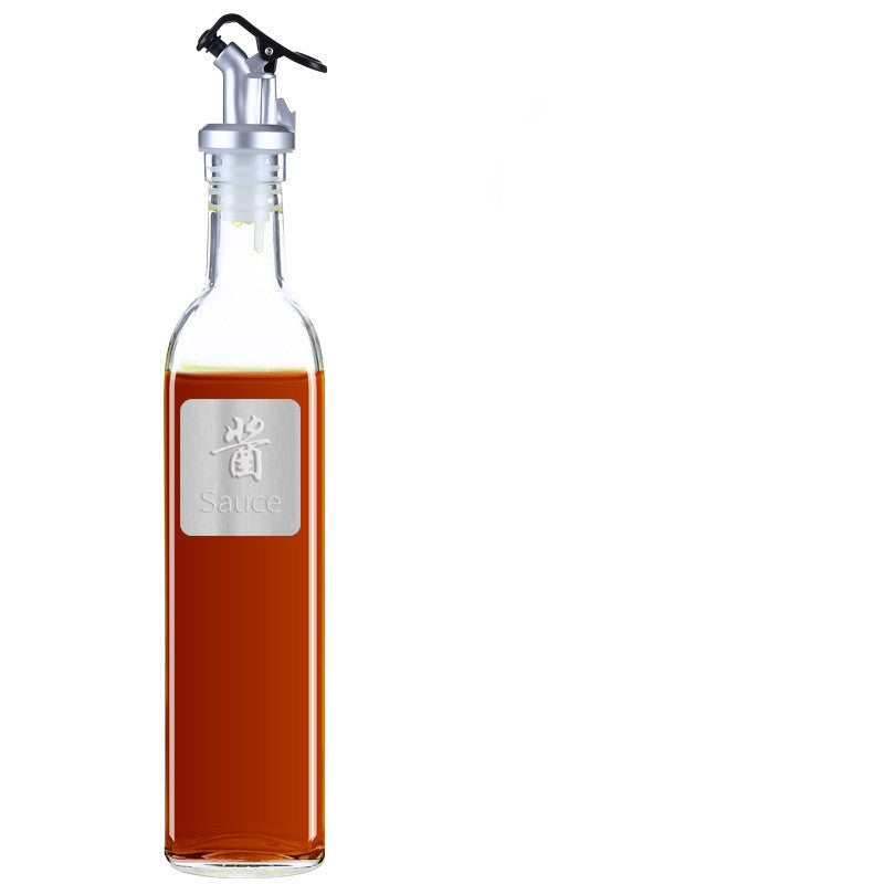 Glass Oil-Vinegar Bottle with Pour Spout