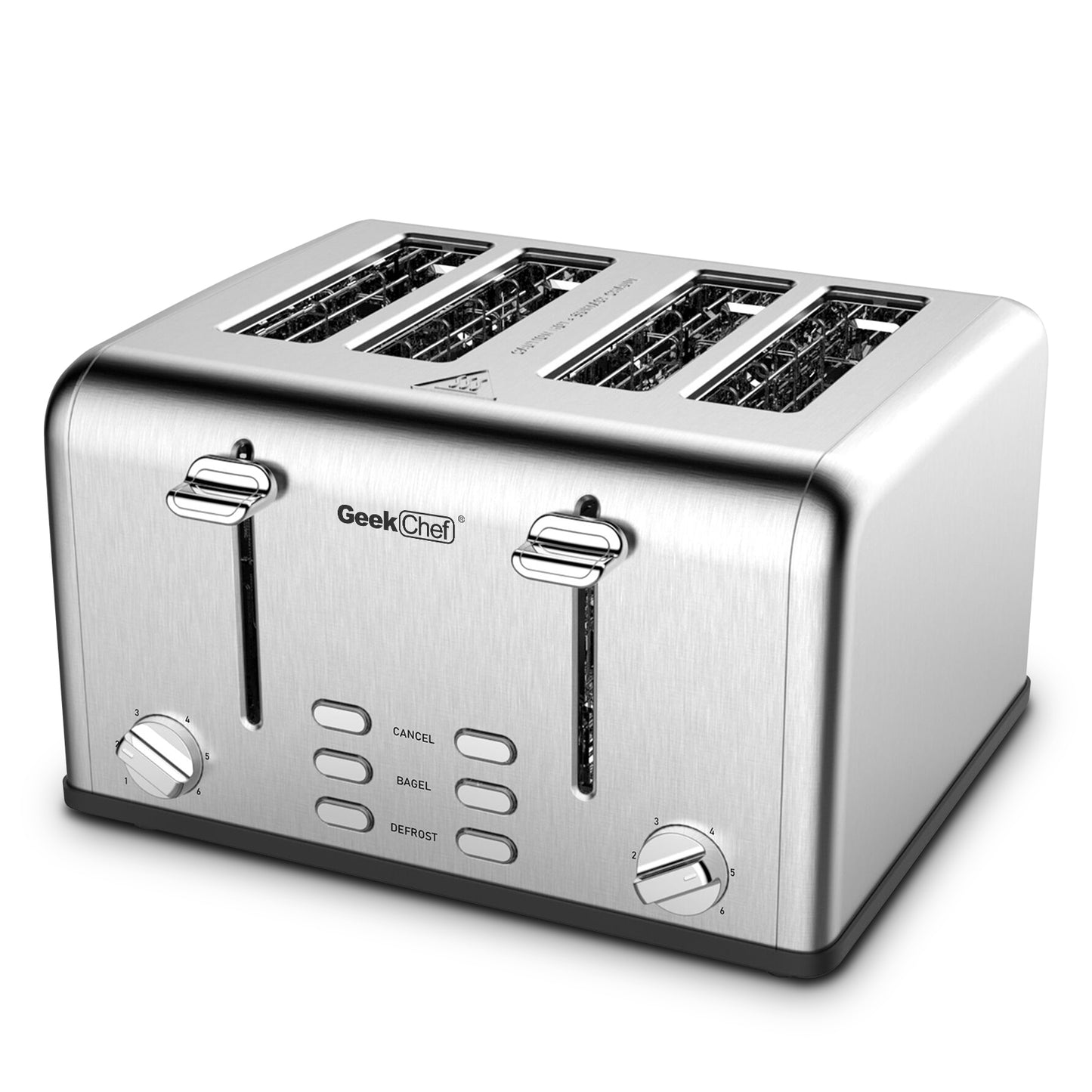 4-Slice Stainless Steel Toaster-Extra-Wide Slots by Geek Chef