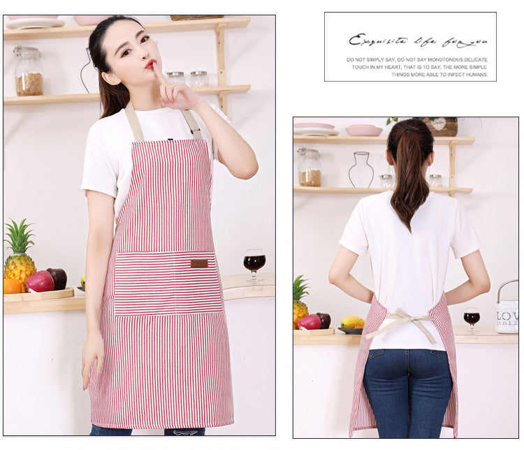 Classic Pin Stripe Apron