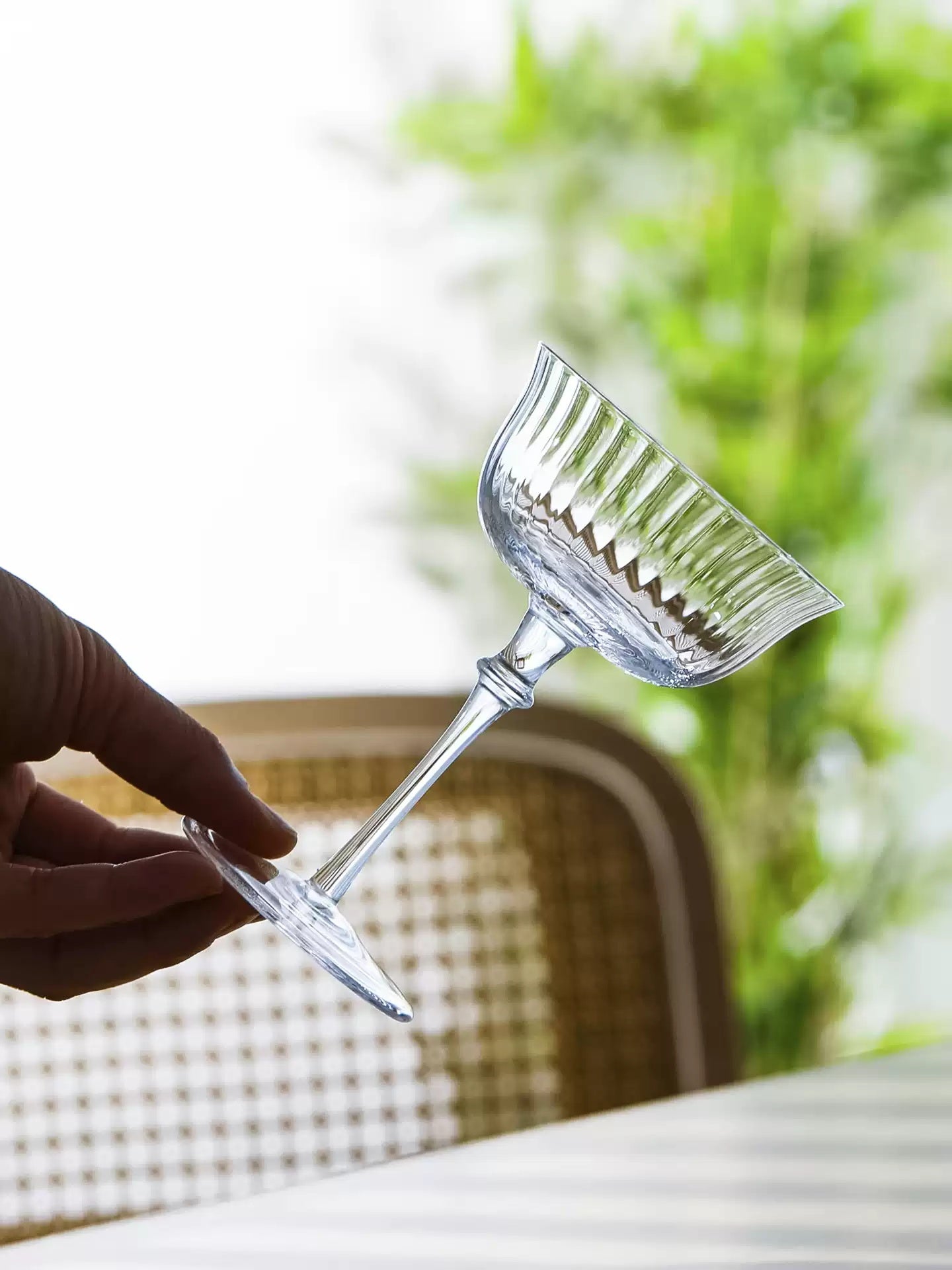 Fluted Coupe Cocktail Glass