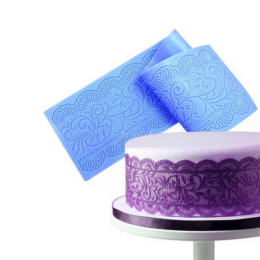 Cake Decorating: Silicone Lace Cake Border Fondant Mold