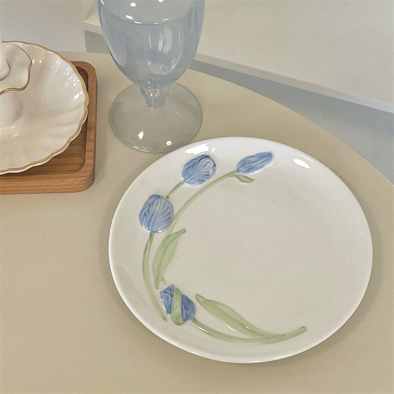 Raised Tulip French Porcelain Dessertware