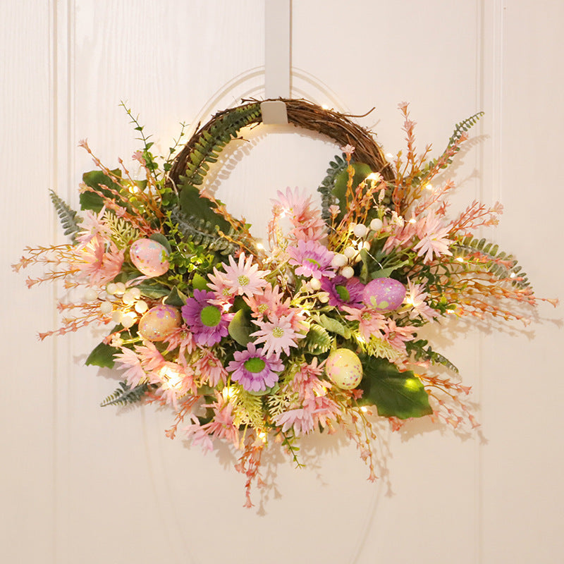 Wild Chrysanthemum & Easter Eggs Wreath