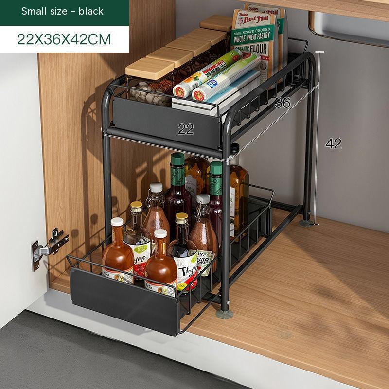 Metal 2-Tier Pull Out Organizer Rack-Variety of Colors