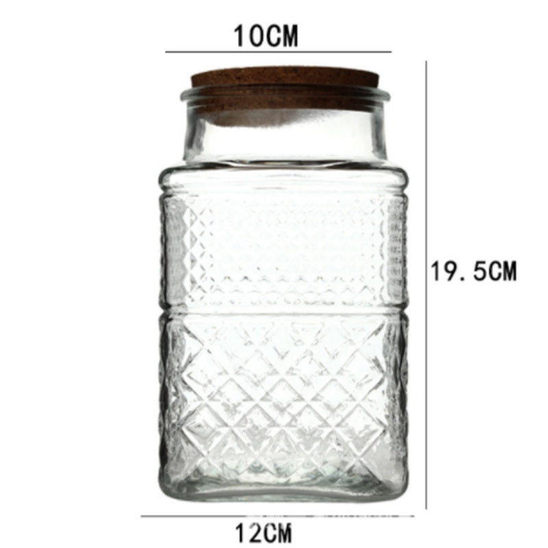 Airtight French Glass Jars with Bamboo Lid