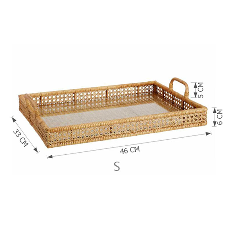 Rattan Tea Table Trays