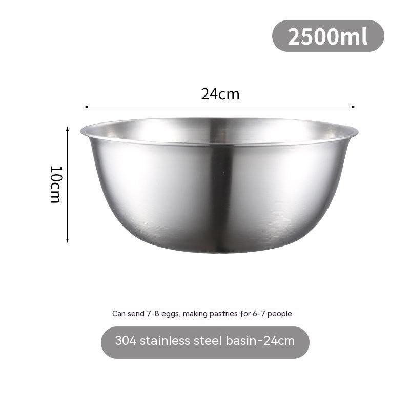 Kitchenware: Stainless Steel Mixing Bowl & Mesh Sieve