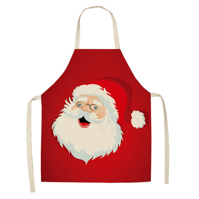 Christmas Aprons: Jolly Holidays Laughing Santa