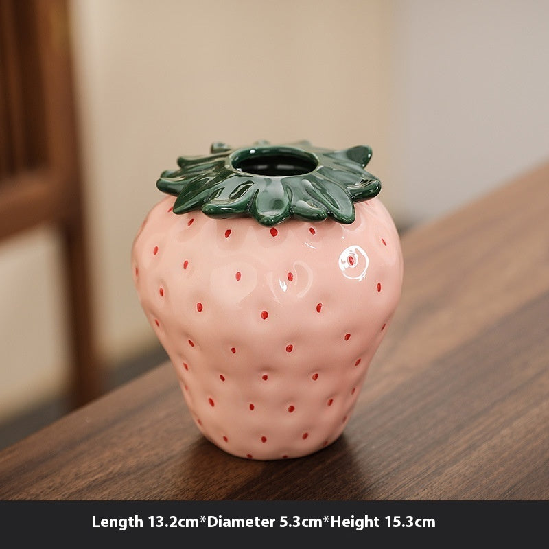 Vase Strawberry Ceramic