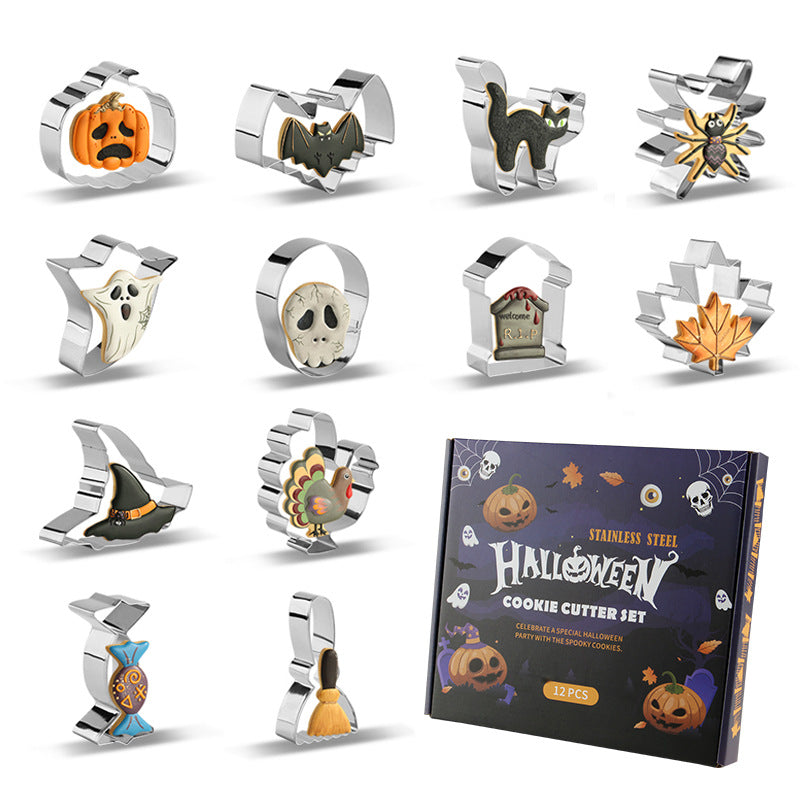 Halloween Cutter Collection-12-piece Stainless Steel