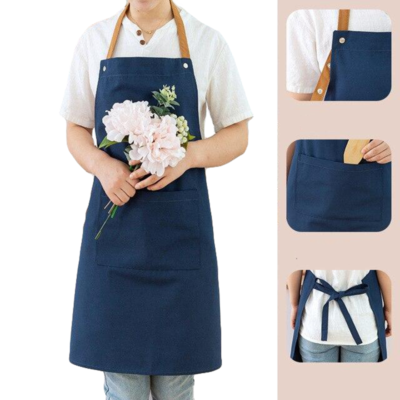 Navy Blue & Yellow Apron