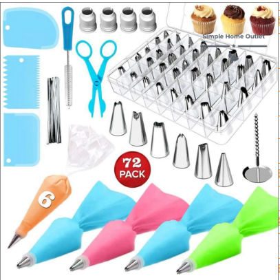 72PC Cake Decorating Piping Set