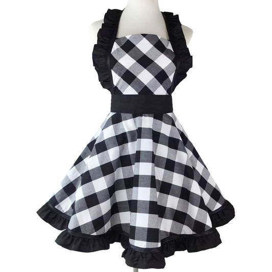 Buffalo Check & Ruffles Apron