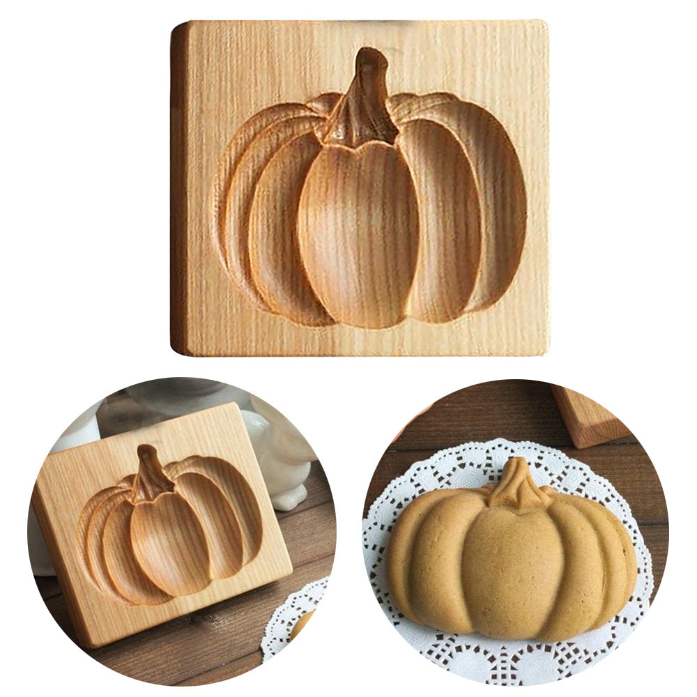 Carved Wooden Pumpkin Stamp