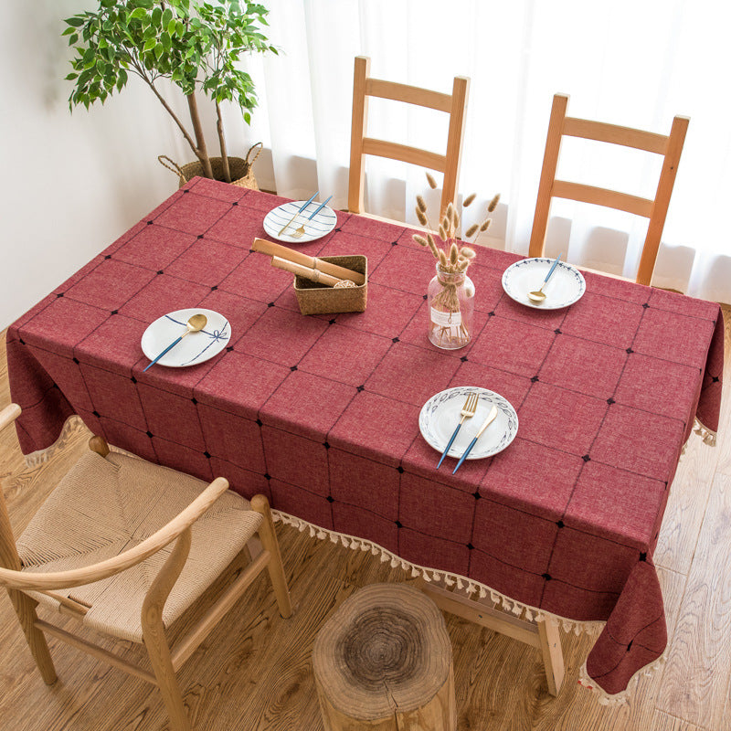 Table Linens: Pastoral Tassel Tablecloth