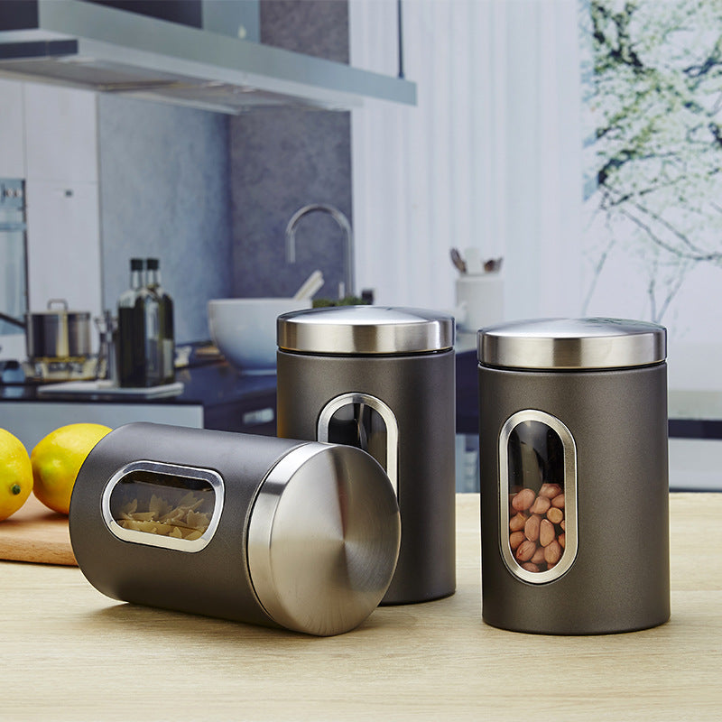 Stainless Steel Kitchen Canisters