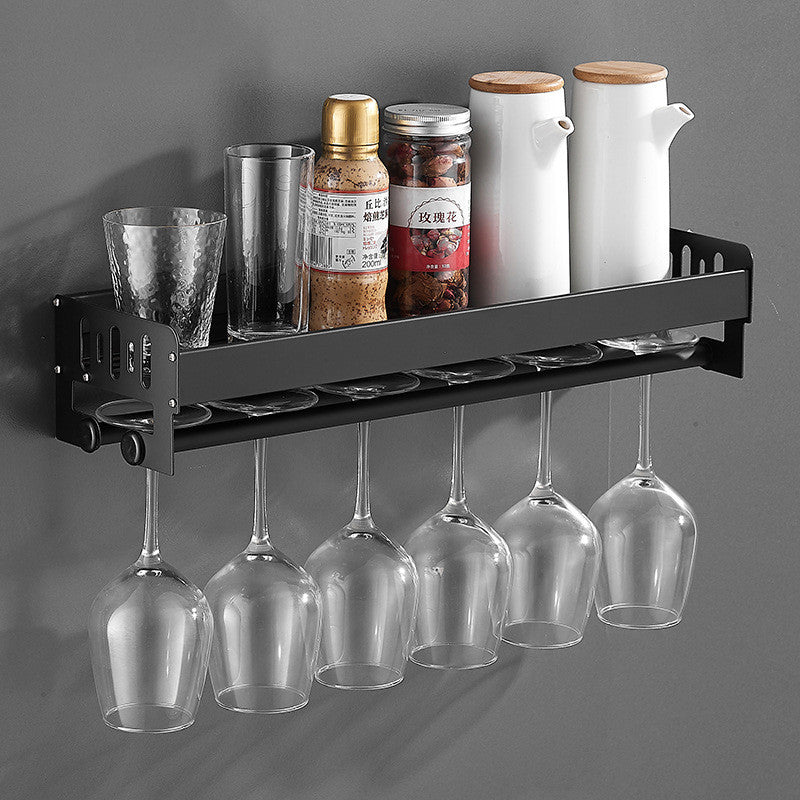 Kitchen Wine Glass Stemware Rack with Shelf