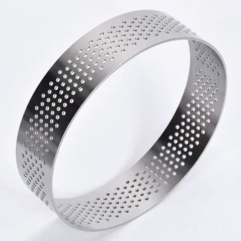 Perforated Stainless Steel French Tarte Rings