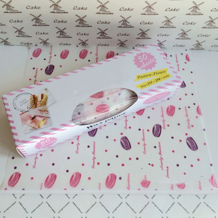 50PC Oilproof Decorative Wax Paper