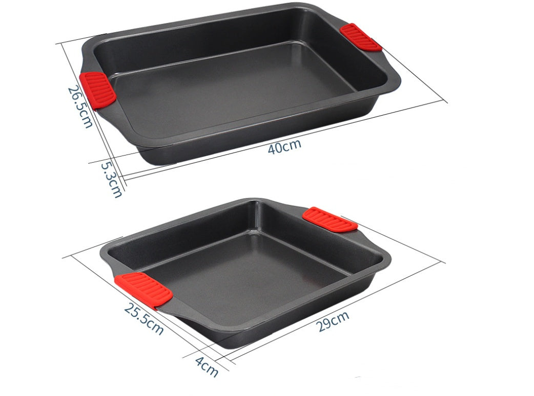 Carbon Steel Baking Tray with Silicone Handles by Binaural