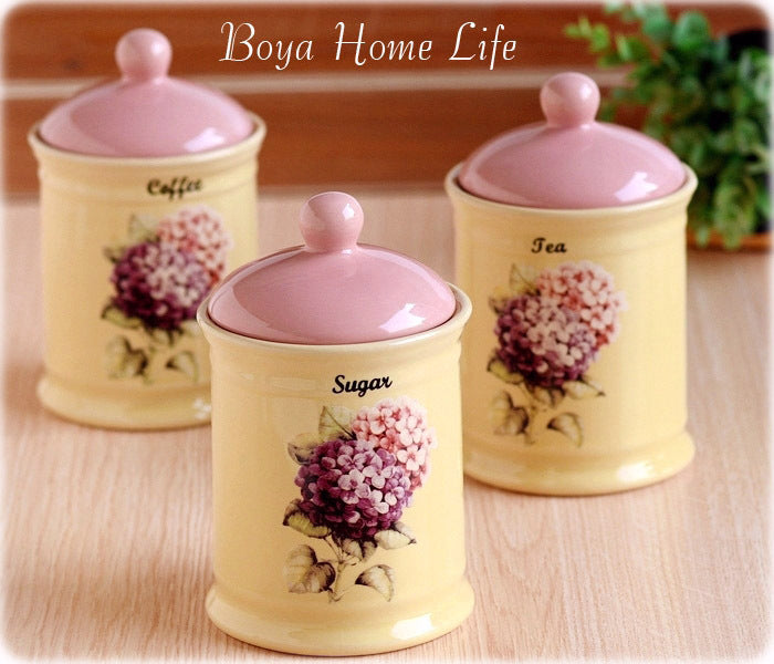 KITCHEN CONTAINERS-Airtight European Ceramic Kitchen Canisters
