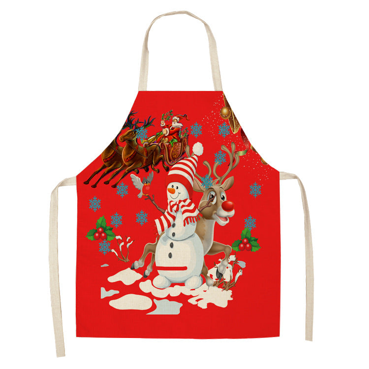 Christmas Aprons: Jolly Holidays Laughing Santa