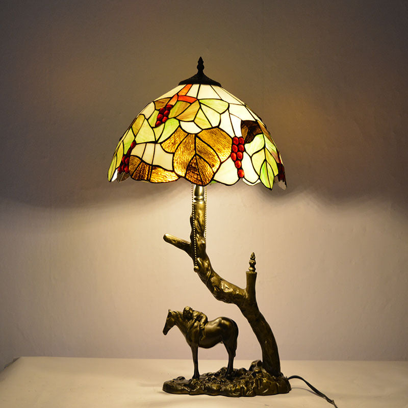 Tiffany Horse-Base Table Lamps