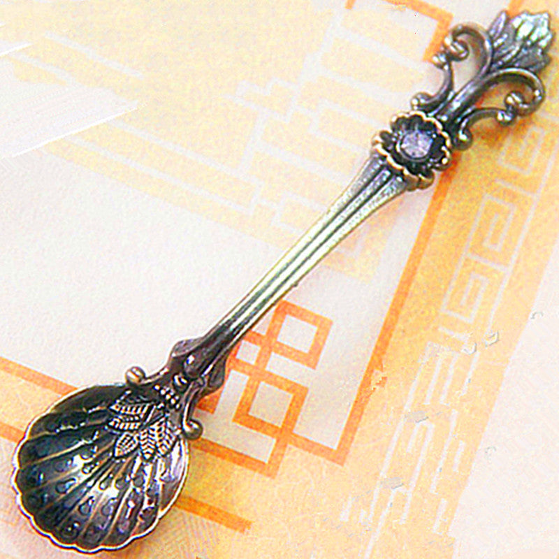 Vintage Look Sugar Spoon-Shell Spoon