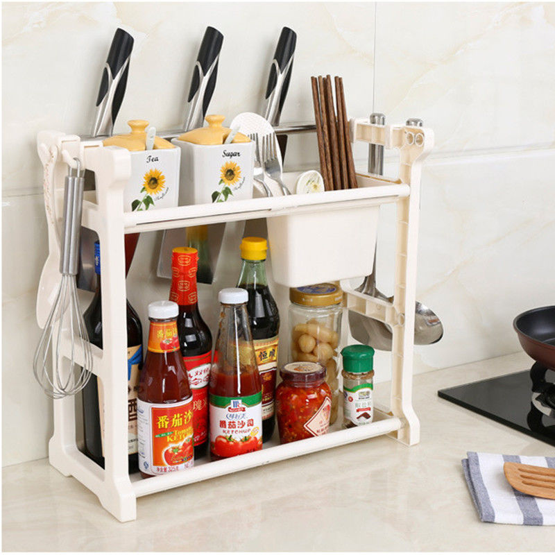 Kitchen Countertop 2-Tier Rack for Light Storage