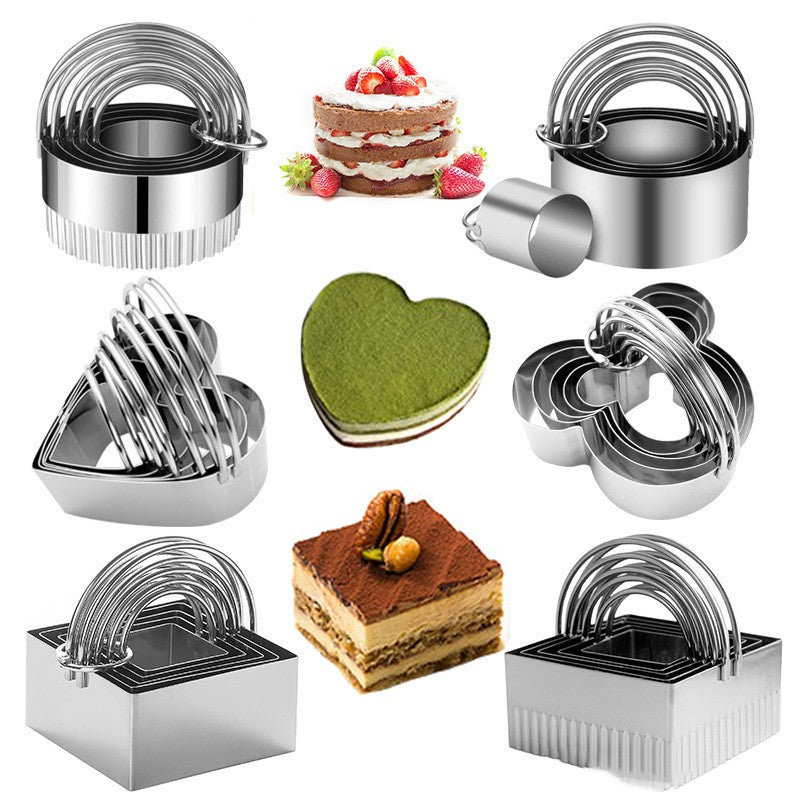 Pastry Ring-Stainless Steel with Handle-5PC Set
