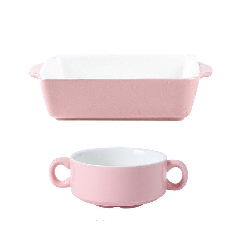 Ceramic Bowl & Loaf Pan Set