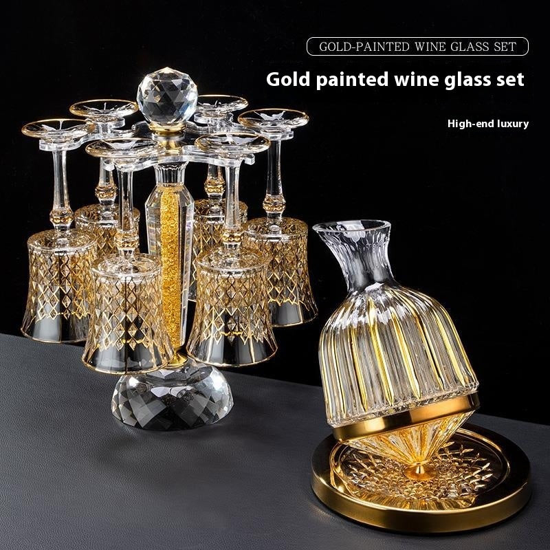 Gold Crystal Wine Service Ensemble