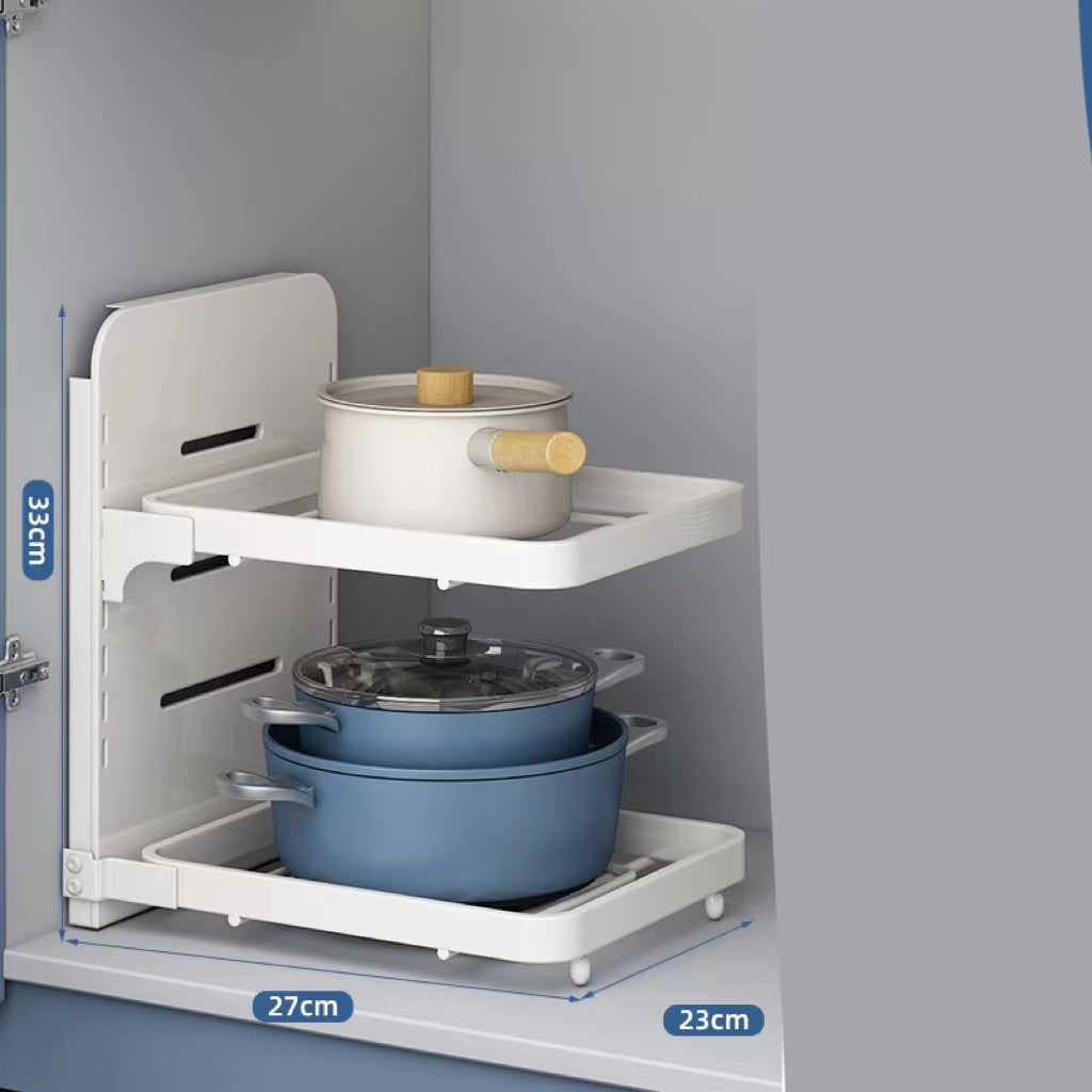 Multi-Level Kitchen Shelving Unit for Heavy or Large Pots