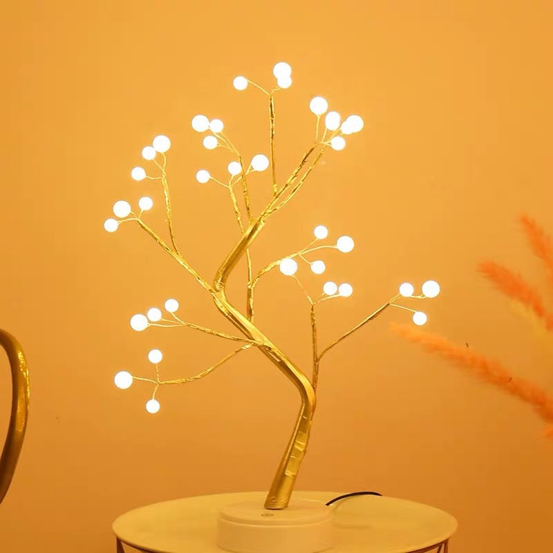 Copper Wire Fairy Light Tree Lamp