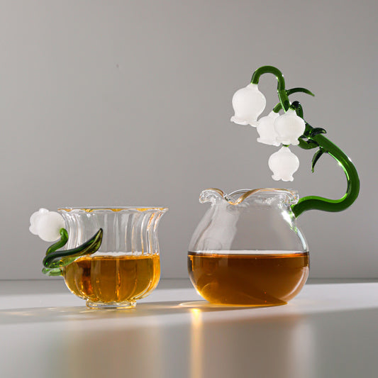 Bell Orchid Glass Tea Set