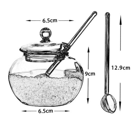 Glass Sugar Bowl-250ml