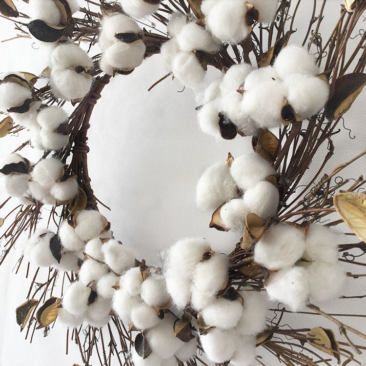 Cotton & Twig Wreath