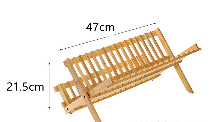 2-Tier Bamboo Dish Drain Rack