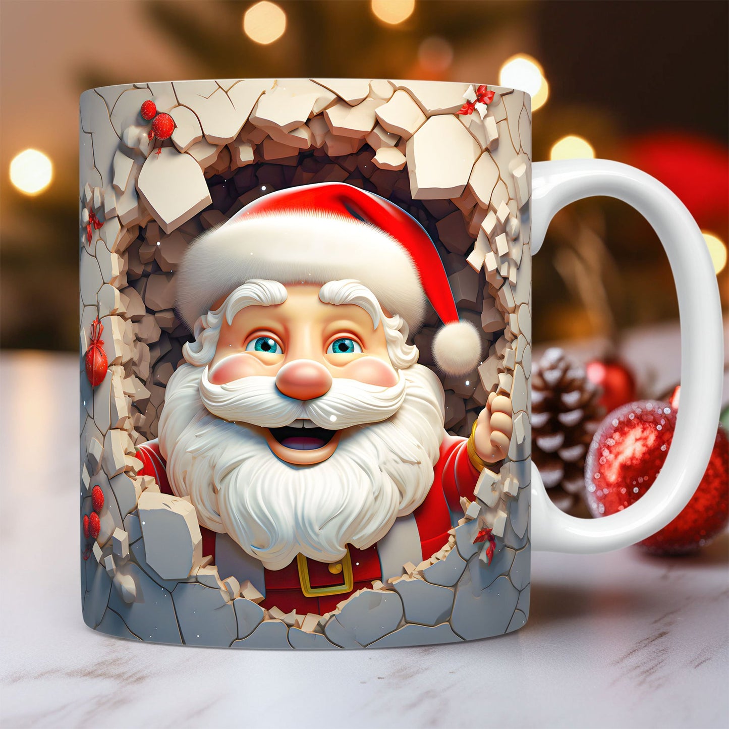 Christmas: 3D Relief Santa Mug