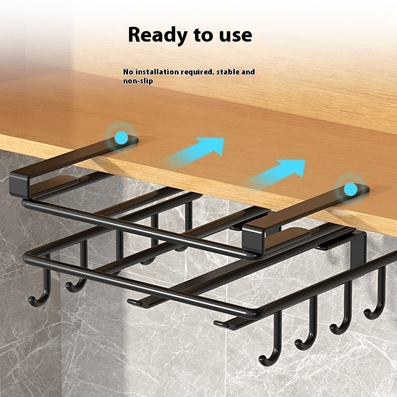 2-Tier Cutting Board Rack-Under Shelf Mount with Extra for Accessories