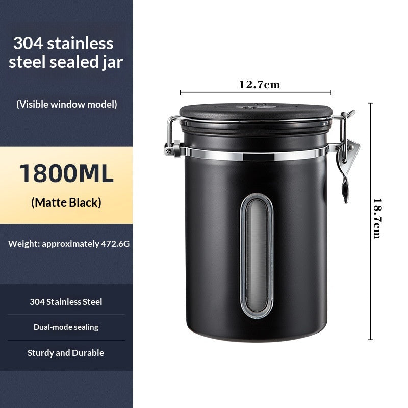 Coffee Bean Airtight Storage Can-One-way Vent