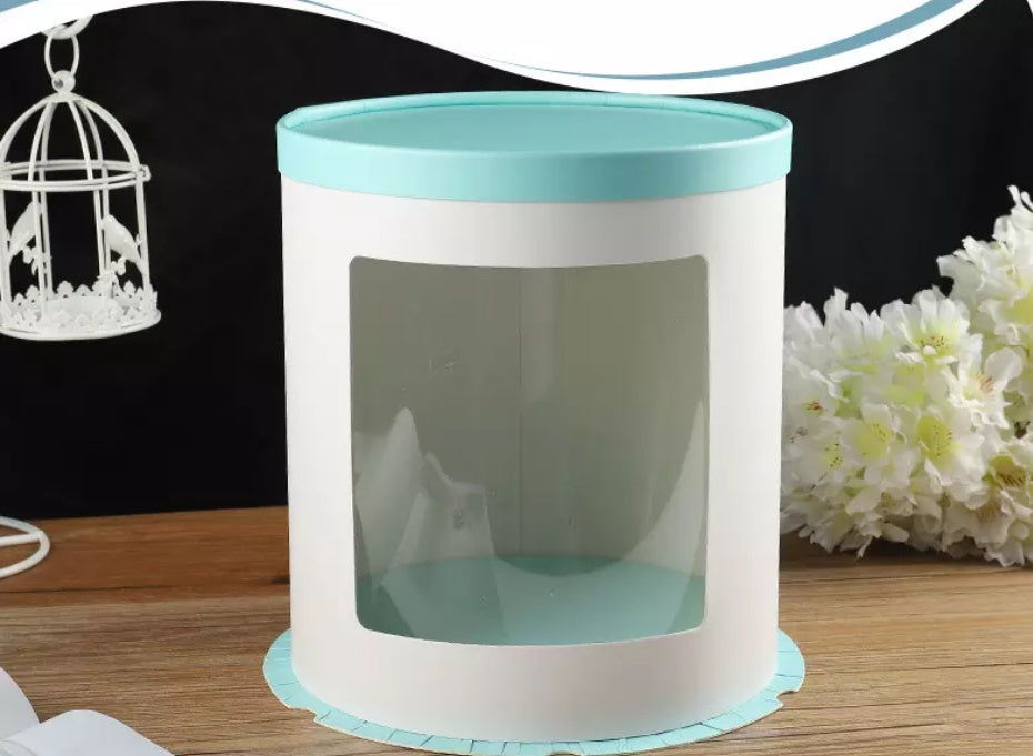 Tall Round Cake Box with Front Window