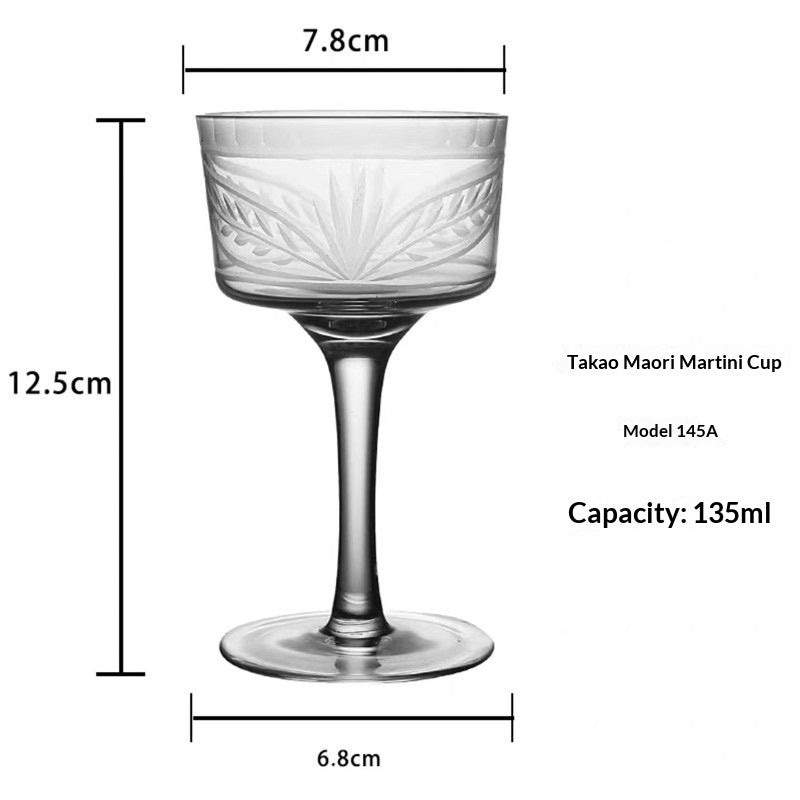 Handcrafted Cut Crystal-Coupe Dessert Glass-Cocktail Glass