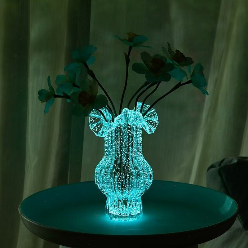 Vase-Glass with Fluted Top- Various Colors and Sizes