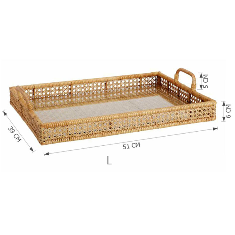Rattan Tea Table Trays